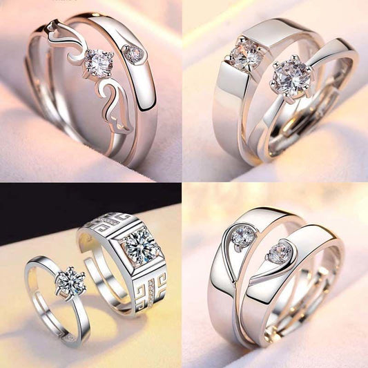 Silver Plated Couple Rings