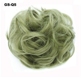 Popular hair bun fluffy natural drawstring fiber hair