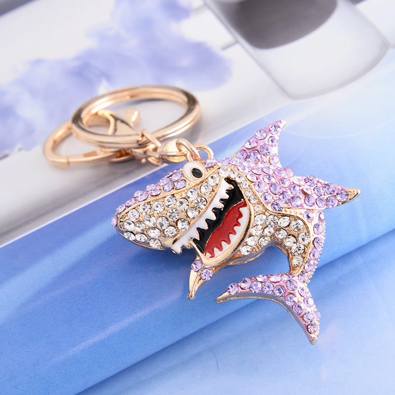 Bling Metal Shark Keychain