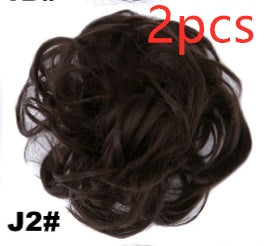 Popular hair bun fluffy natural drawstring fiber hair