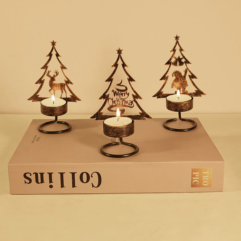 Metal Christmas Candle Holder