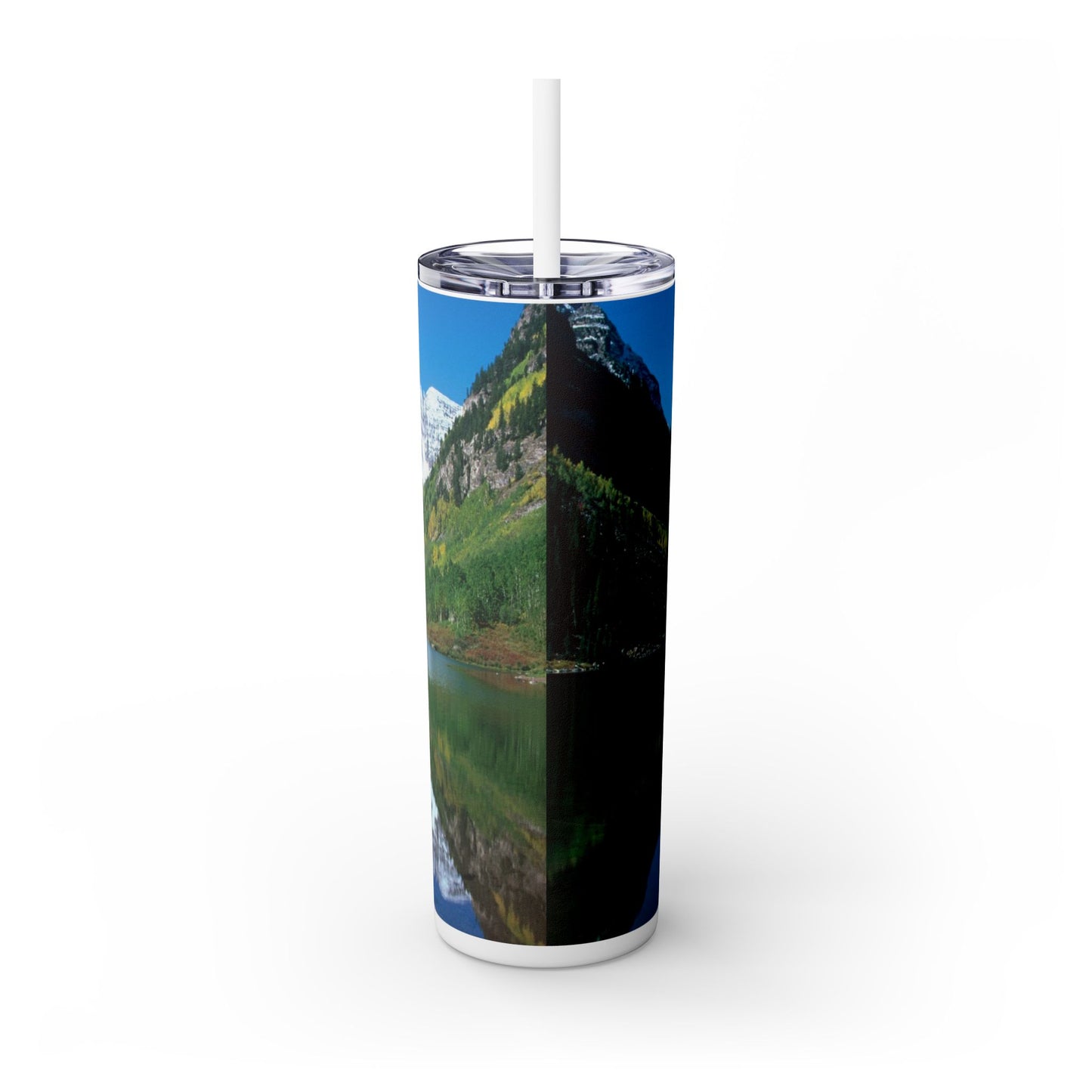 Rainbow Trout Lake. 20oz Skinny Tumbler with Straw