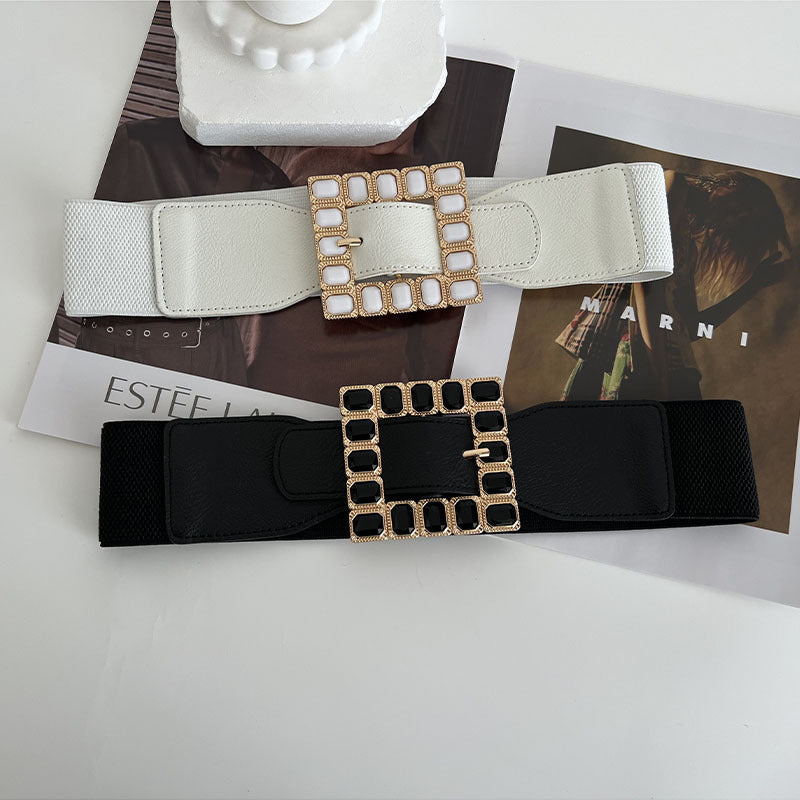 Rhinestone Pin Buckle Belt