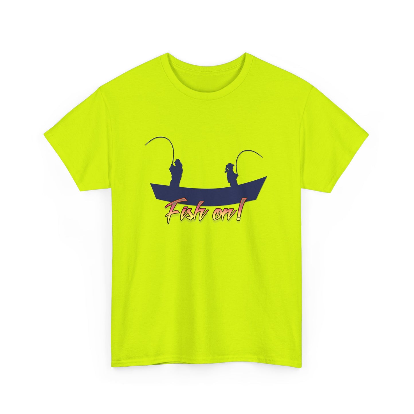 Fish on Drift Boat. Heavy Cotton T-Shirt