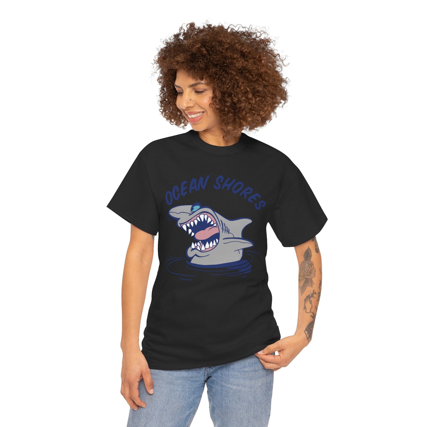 Ocean Shores Shark, Heavy Cotton T-Shirt