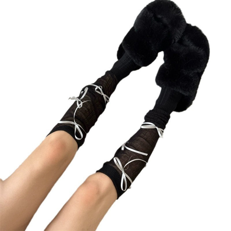 Ballet Style Bow Socks