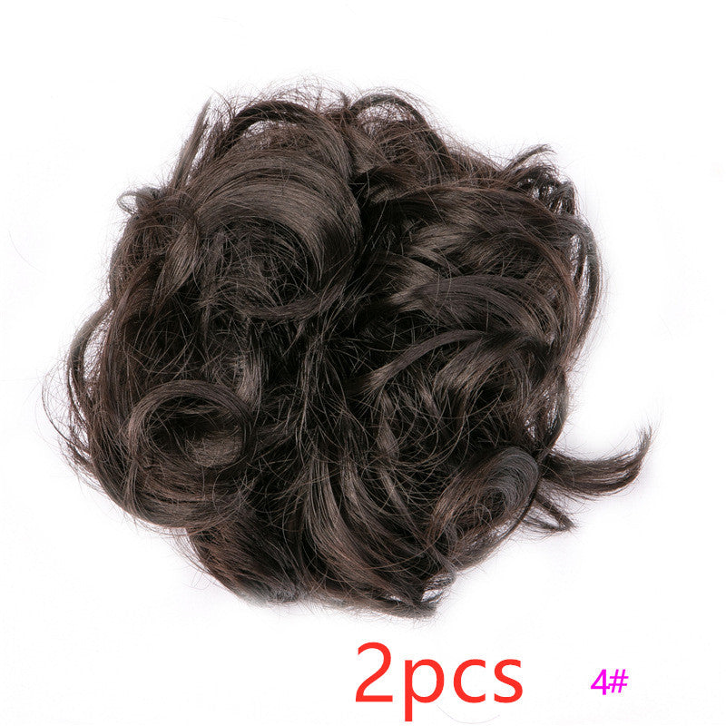 Popular hair bun fluffy natural drawstring fiber hair