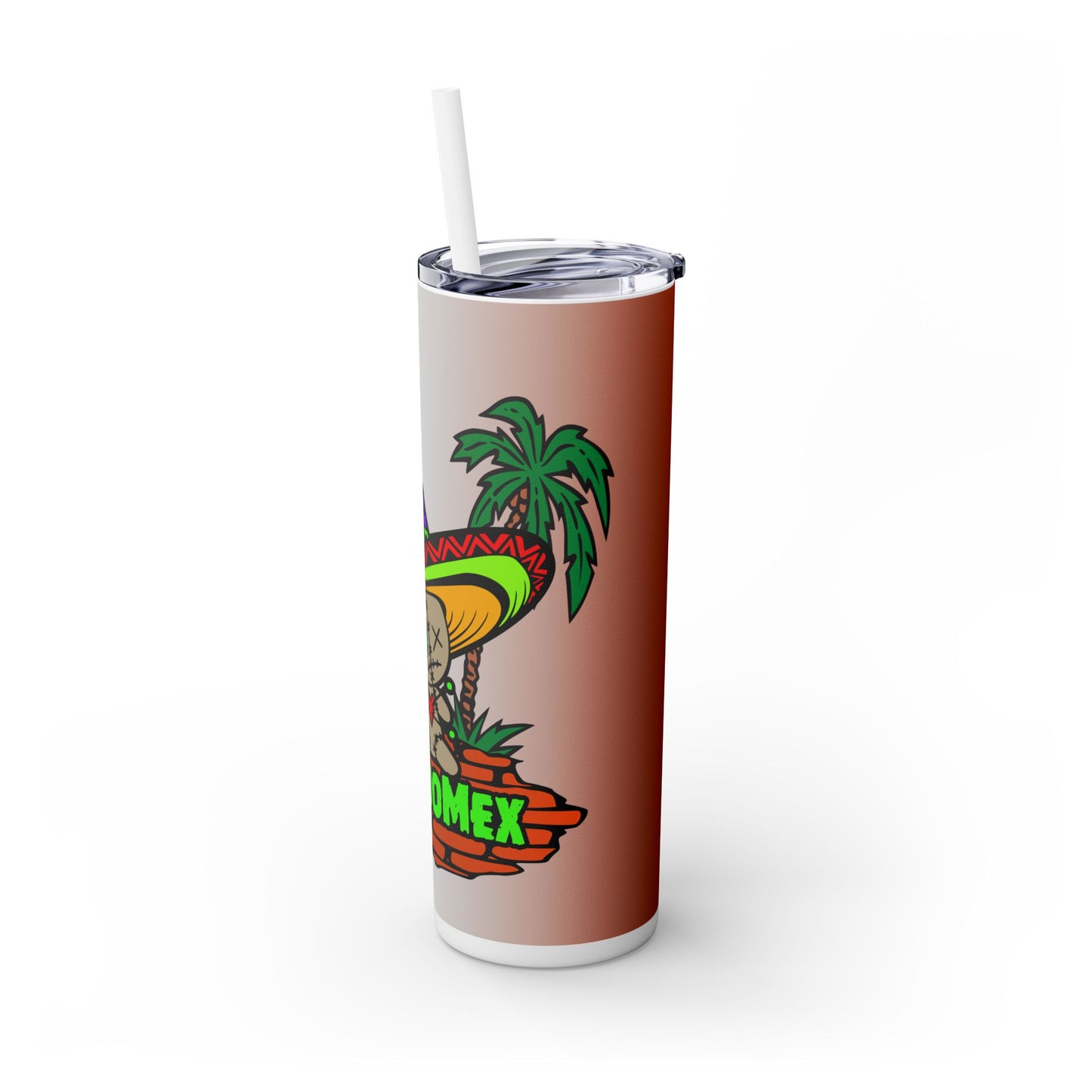 VooDooMex. 20oz Skinny Tumbler with Straw