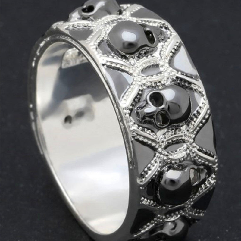 Black Evil Skull Ring