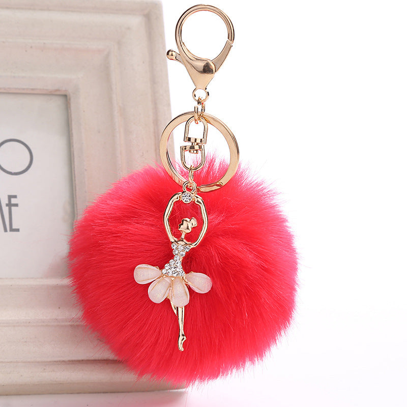 Ballerina Puff Keychain