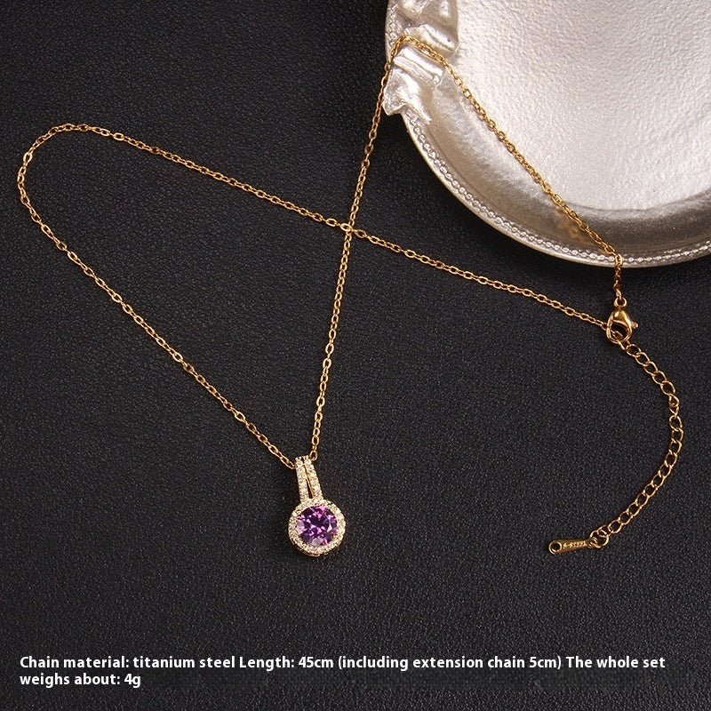 Purple Zircon Necklace