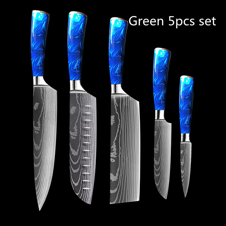 Chef's Blue Resin Handle Knife