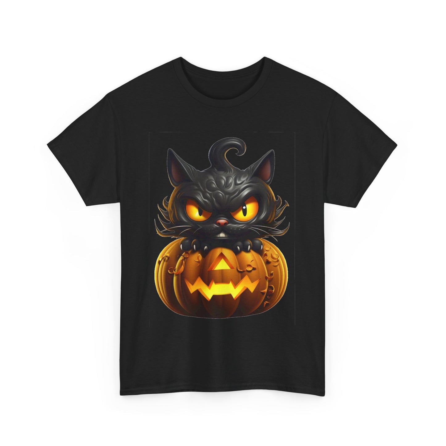 Halloween Kitty. Heavy Cotton T-Shirt