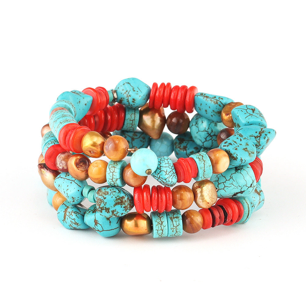 Multi-layer Stone Bead Bracelet