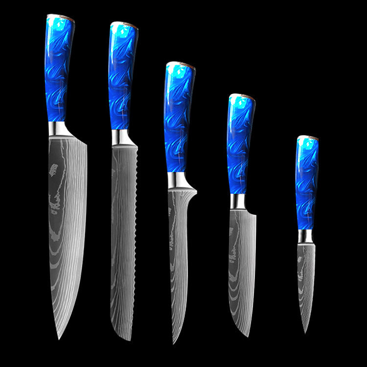 Chef's Blue Resin Handle Knife