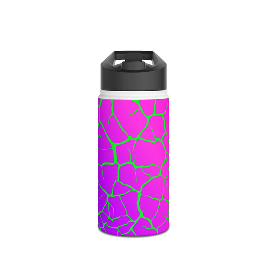 Pink Crackle. Stainless Steel Water Bottle