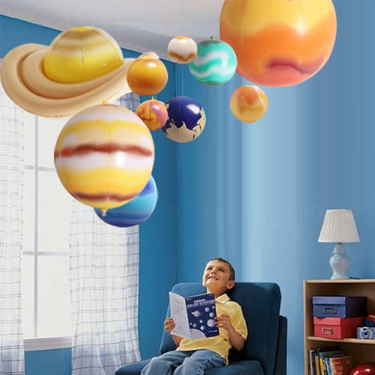 Nine planets solar system balloons