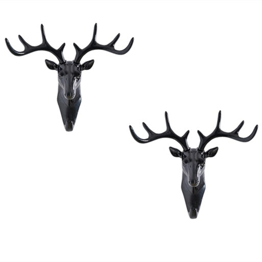 Vintage Deer Head Antlers Wall Hanging