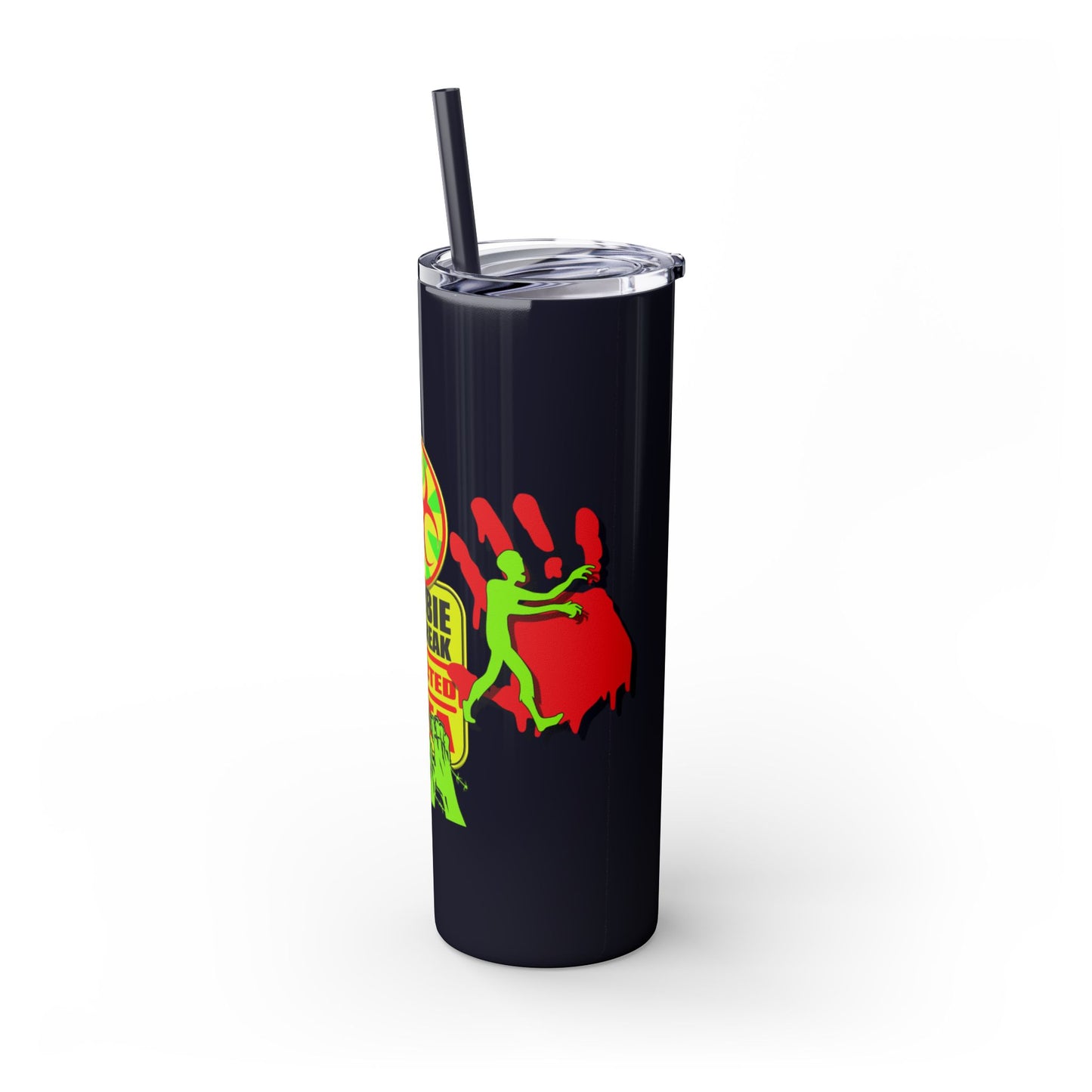 Zombie Zone. 20oz Skinny Tumbler with Straw