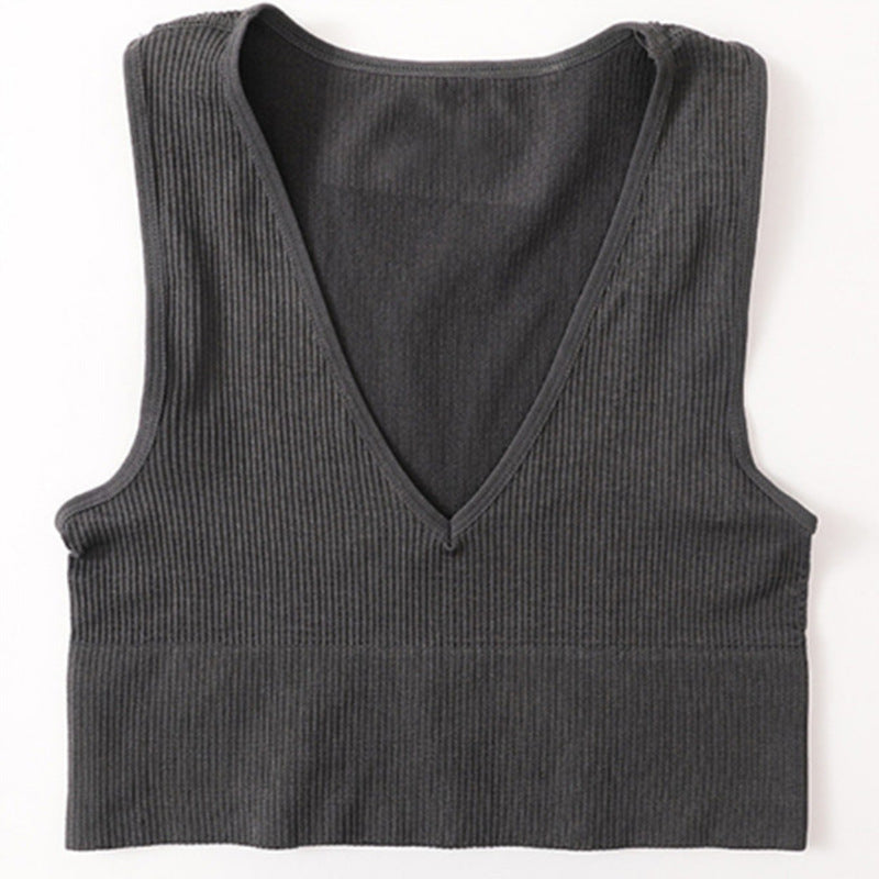 Deep V-neck Small Vest Sling Top