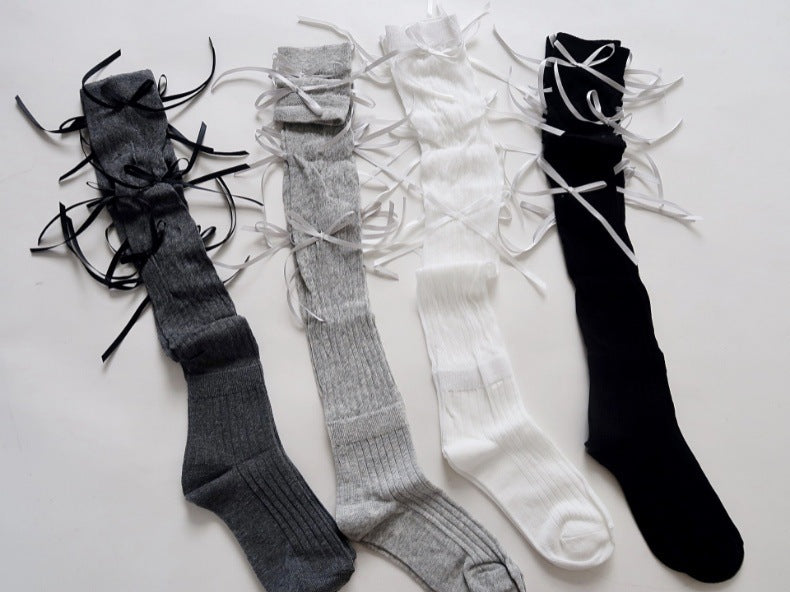 Ballet Style Bow Socks