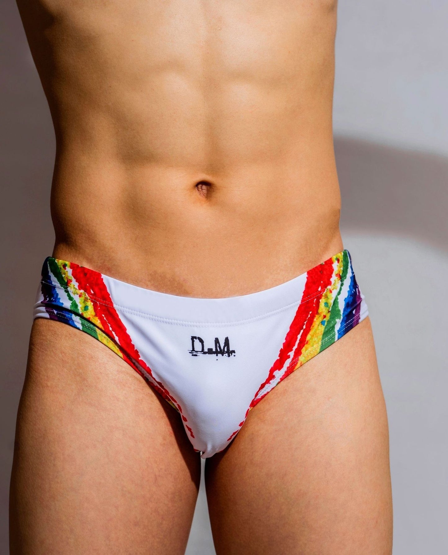 Low Waist Sexy Rainbow Printed Briefs