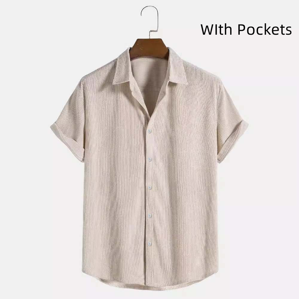 Men's Fashion Casual Solid Color Shirt