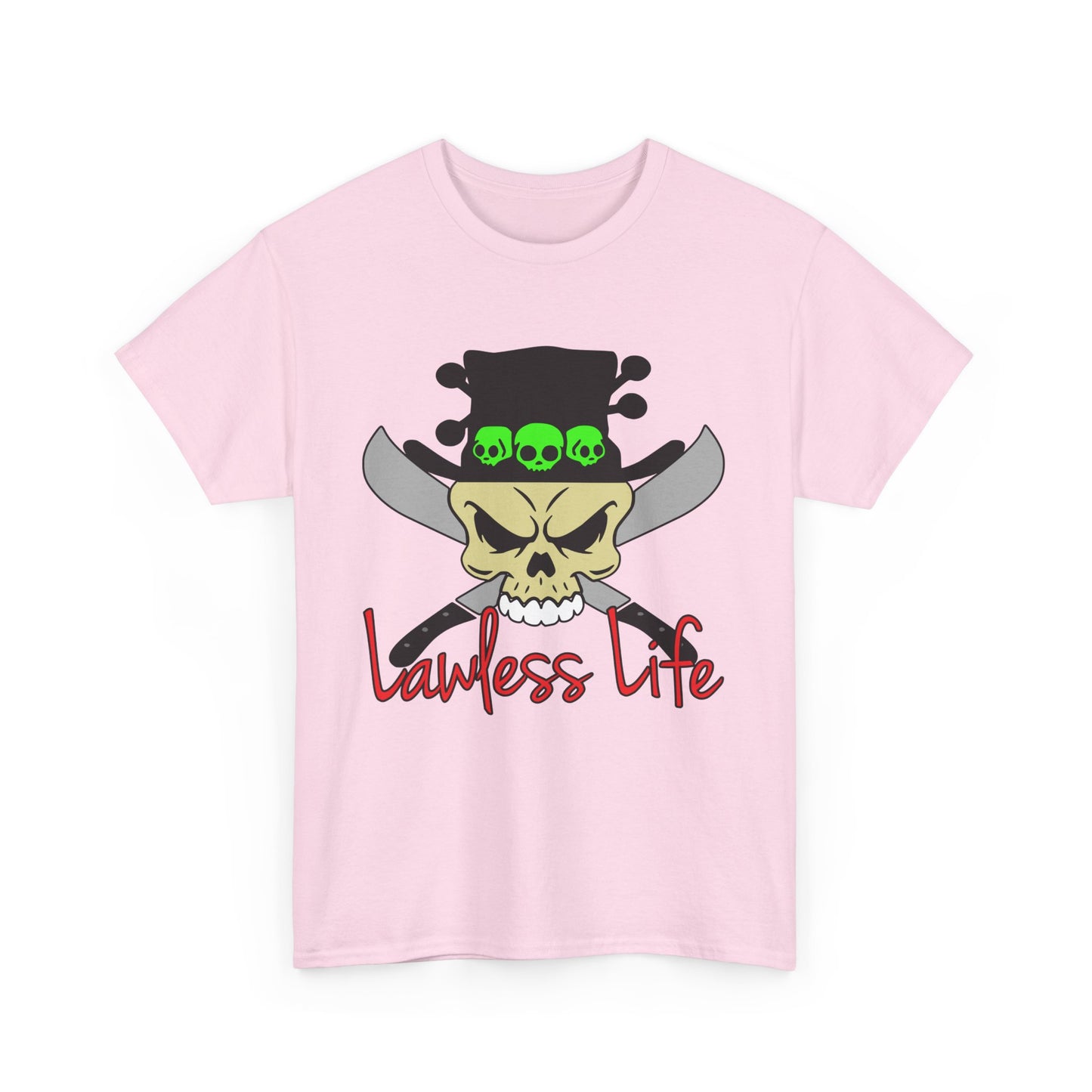 Lawless Life VooDoo Skull. Heavy Cotton T-Shirt