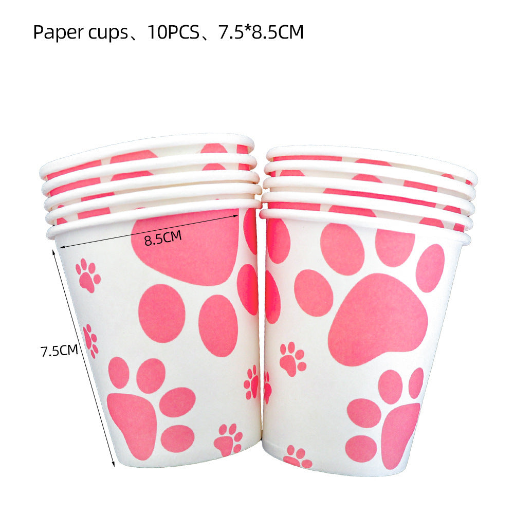 Dog Paw Party Tableware Set