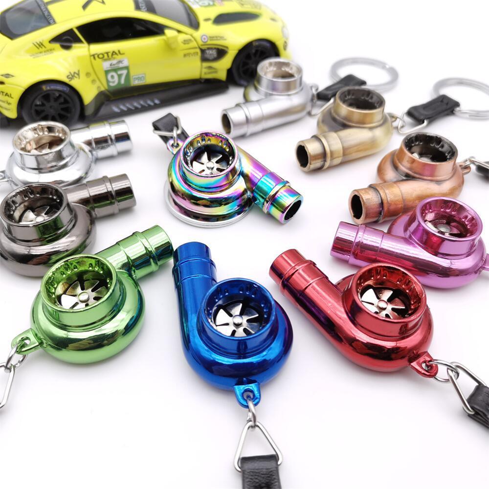 Car Turbo Whistle Alloy Metal Keychains