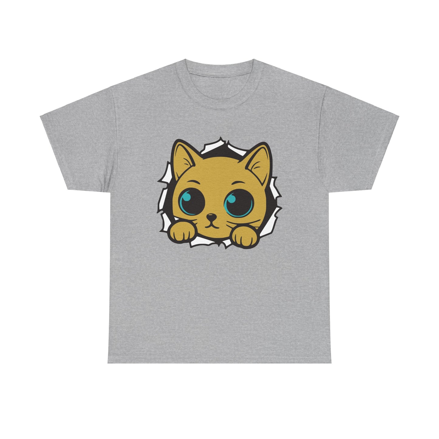 Breaking out Cat. Heavy Cotton T-Shirt