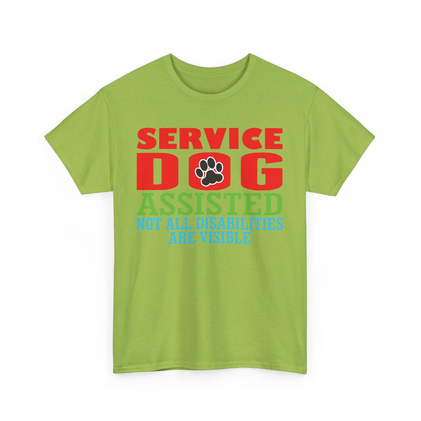 Service Dog Assisted. Heavy Cotton T-Shirt