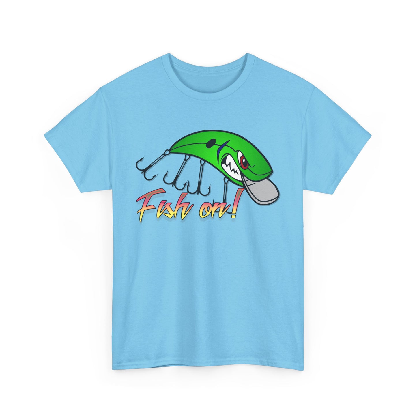 Fish on Lure, Heavy Cotton T-Shirt