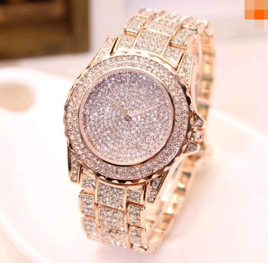 Rhinestone Diamond Steel Strap Watch