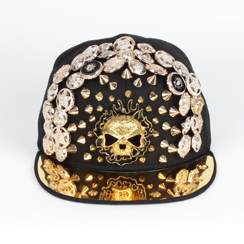 Skull or Leopard Head Rivet Baseball Cap