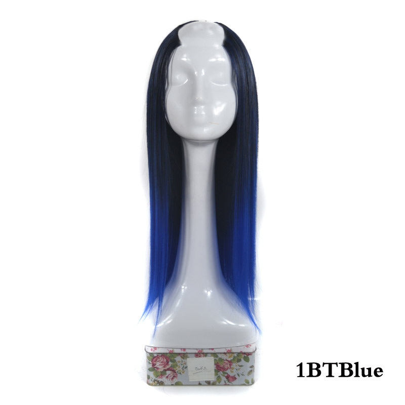 Long Straight Hair U-shaped Half Headgear