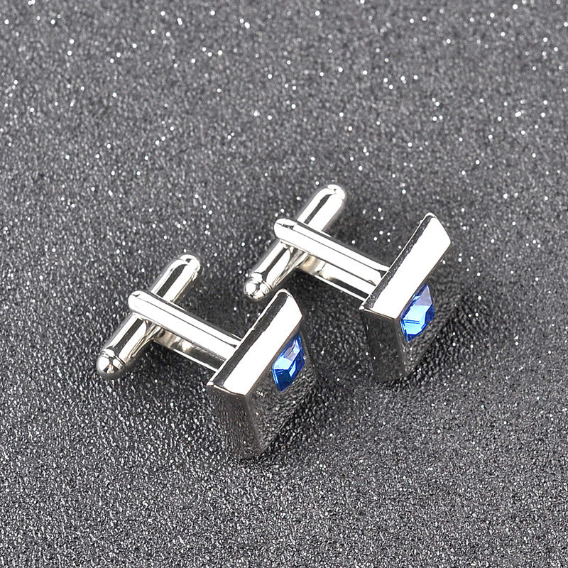 Fashionable Men's French Diamond Cufflinks