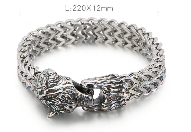 Awesome Wolf Stainless Steel Bracelet