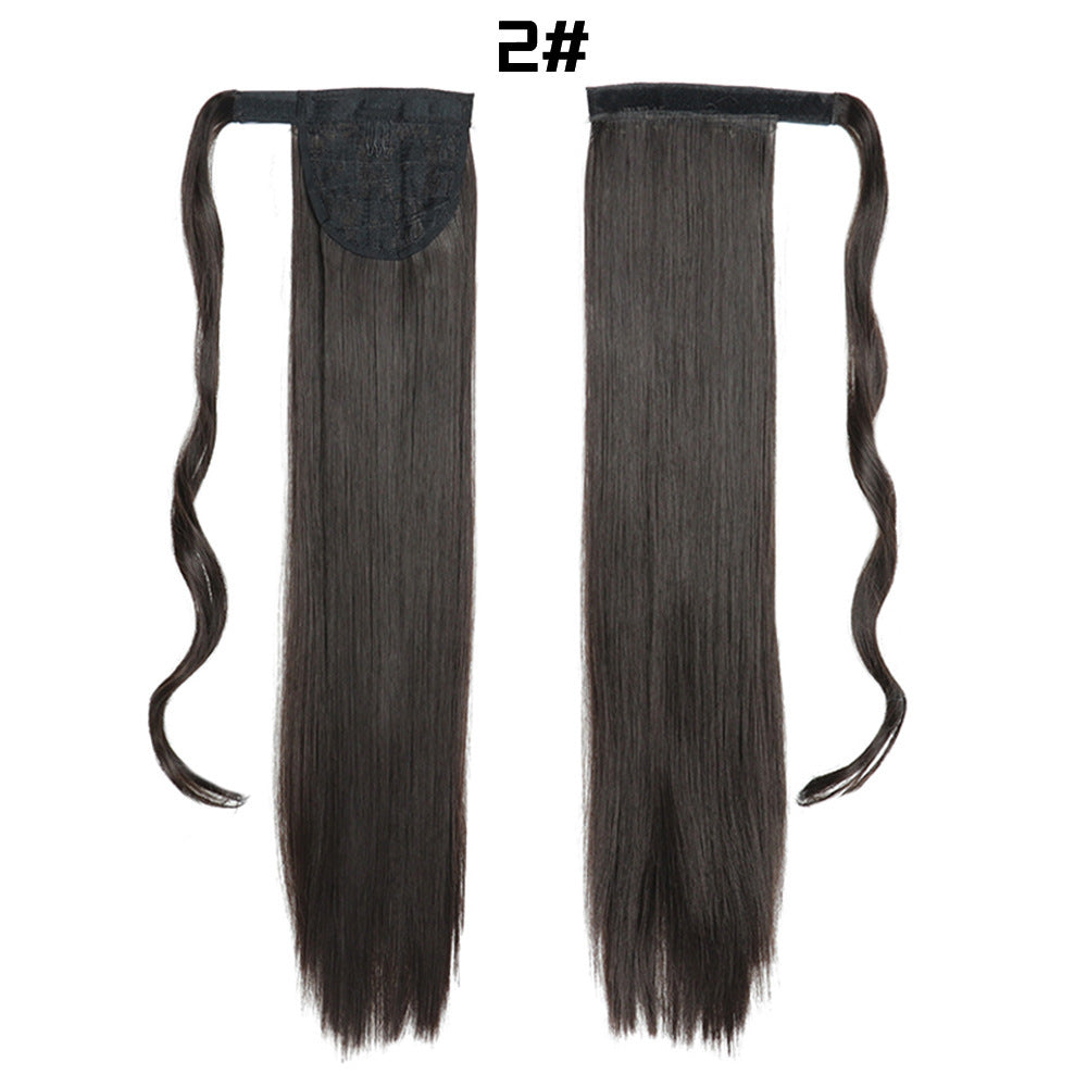 Long Straight Hair Velcro Ponytail