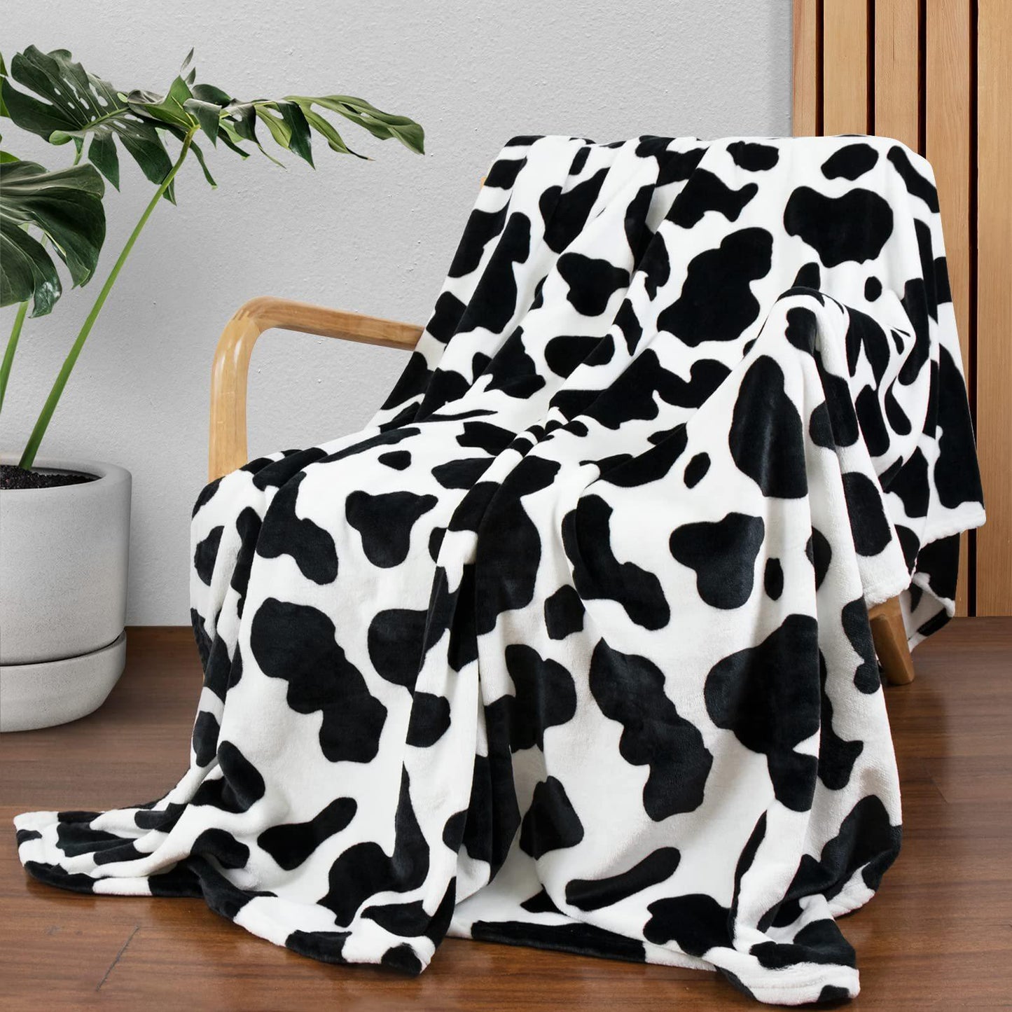 Cow Print Flannel Blanket