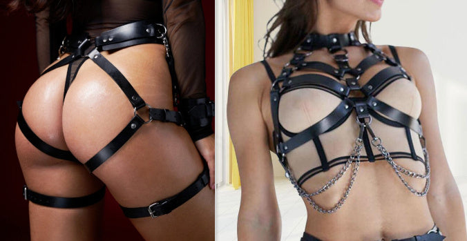 Chain Leather Bra