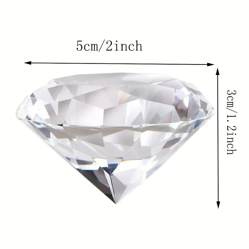 2" 50mm Crystal Faceted Artificial Diamond.