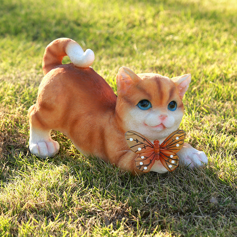 Cute Cat Sun Garden Ornaments