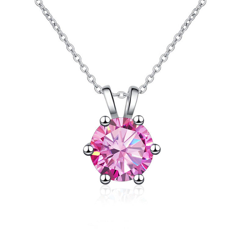 S925 Silver Pendant Diamond Necklace