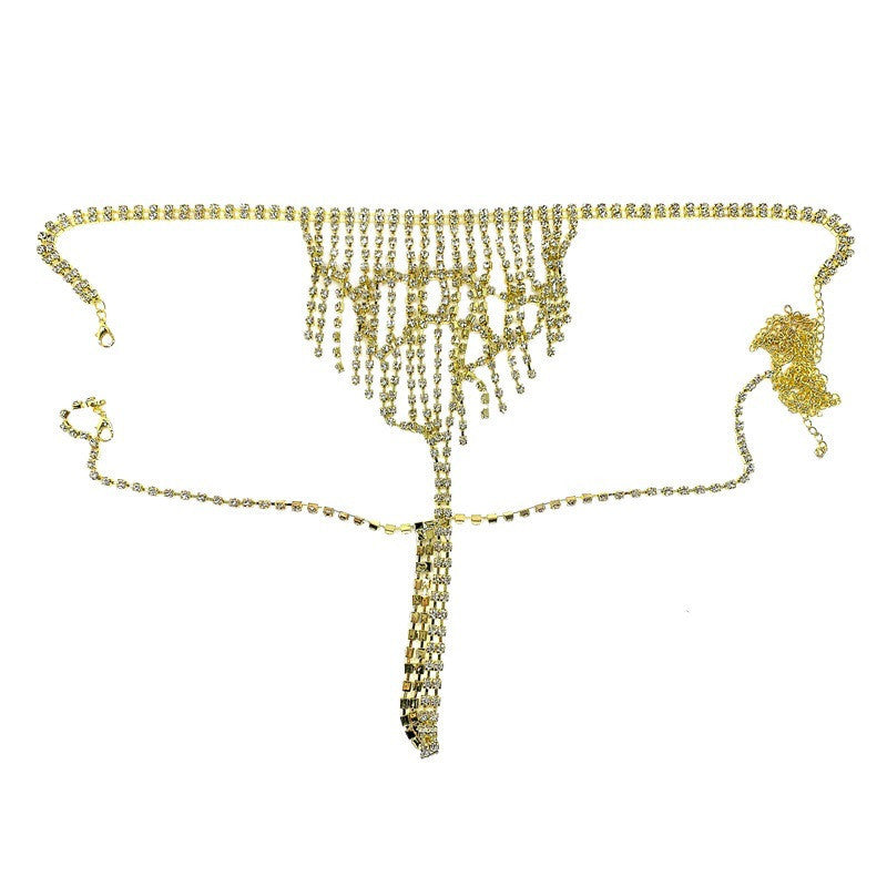 Sexy Rhinestone Lingerie Body Chain