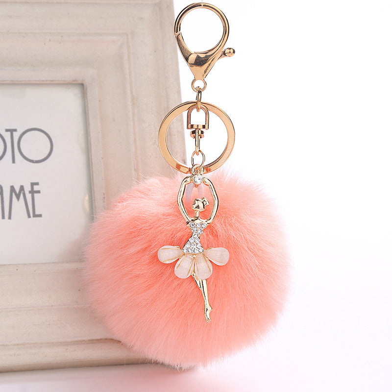 Ballerina Puff Keychain