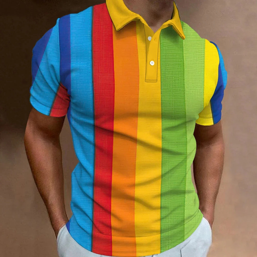 Men's 3D Rainbow Casual Shirt