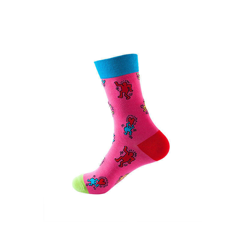 Mid Calf Fashion Trendy Socks