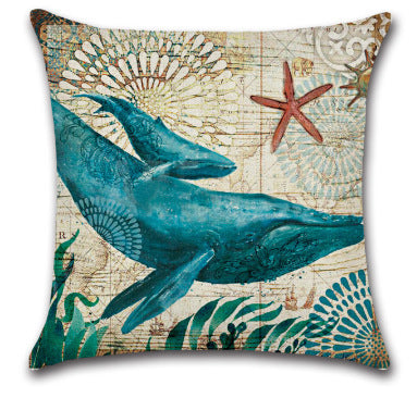 Sea Life Linen Pillowcase