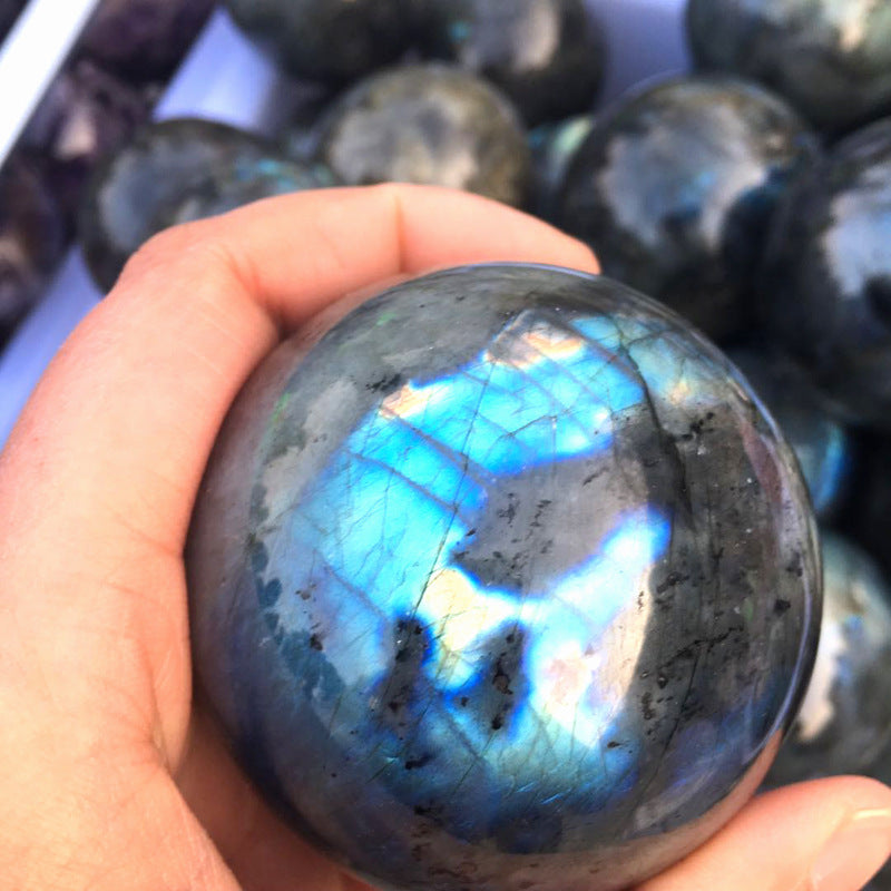 Moonstone Ball Rough Stone Decoration